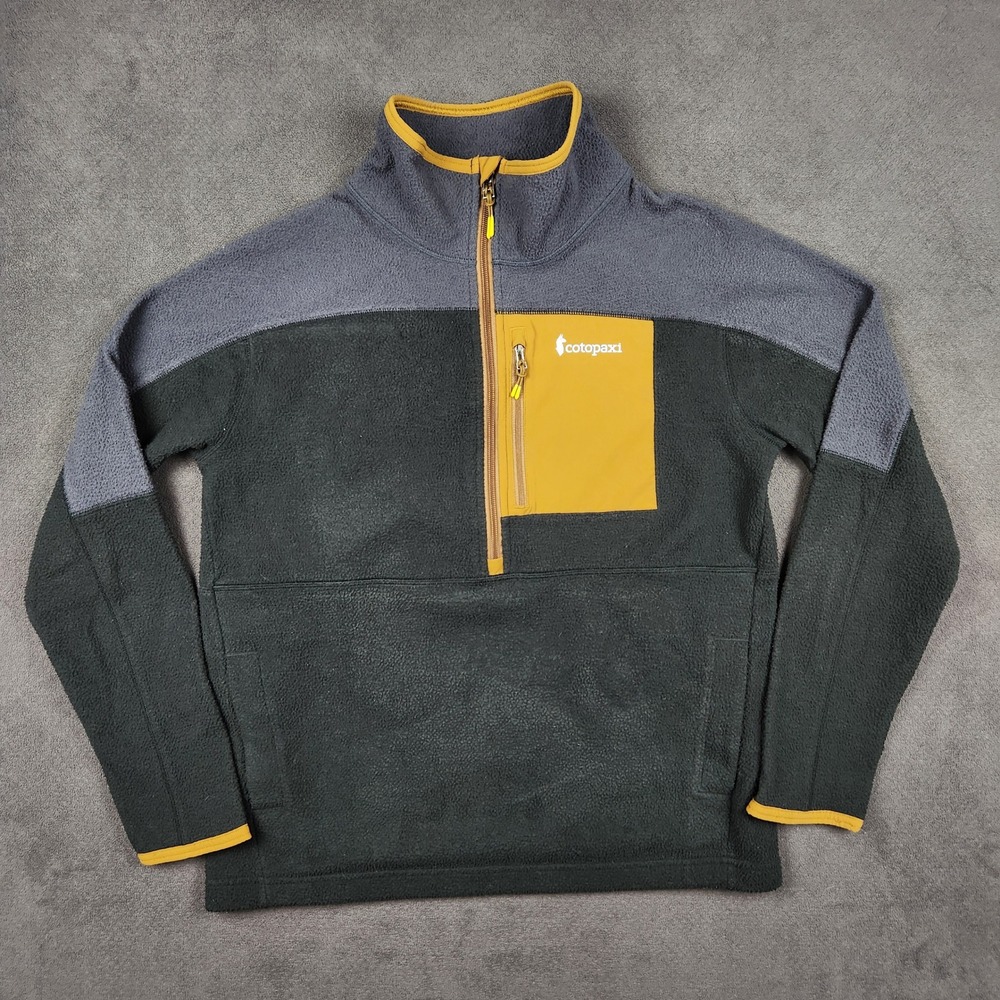 Cotopaxi Abrazo Half Zip Fleece Jacket Mens Medium Graphite Black Pullover